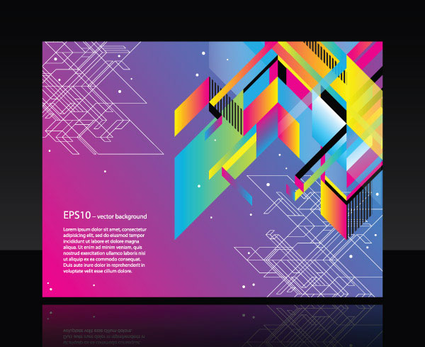 ファッション カラー ブロック背景ベクター材料