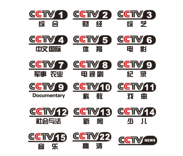 CCTV 駅ロゴ ベクトル材料