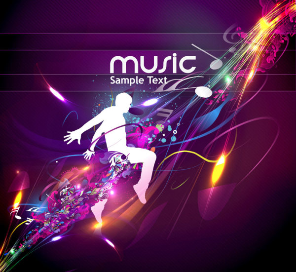 華麗な動的背景 01 - ベクター素材