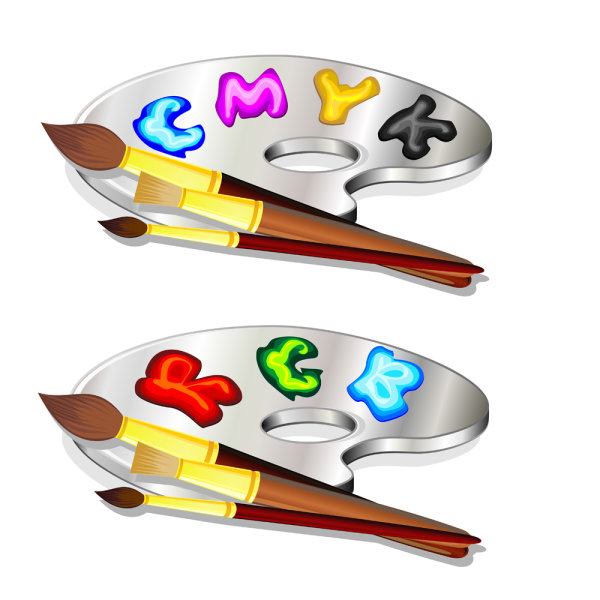 色の顔料図面 02 - ベクター素材