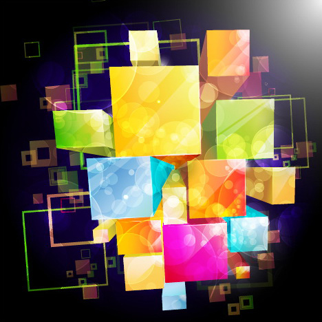 豪華なボックス背景 05 - ベクター素材