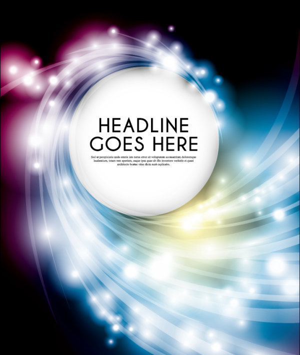 明るいハロー背景 02 - ベクター素材