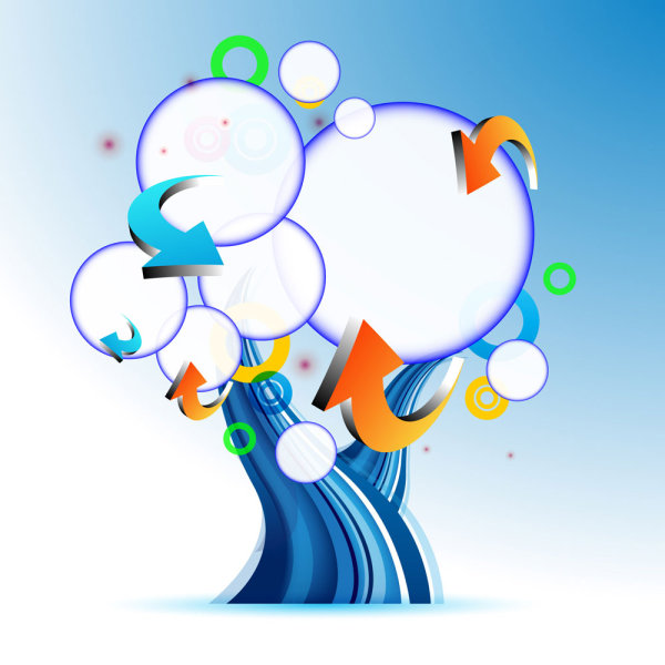 作られたダイアログ ボックス &amp;#8203; &amp;#8203; 大きな木の 04 - ベクター素材