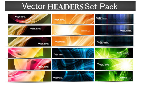 ファッション パターン バナー 02 - ベクター素材