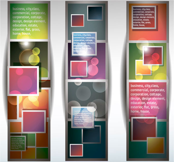 明るいハロー バナー 02 - ベクター素材