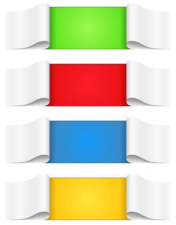 絶妙なバナー 02 - ベクター素材