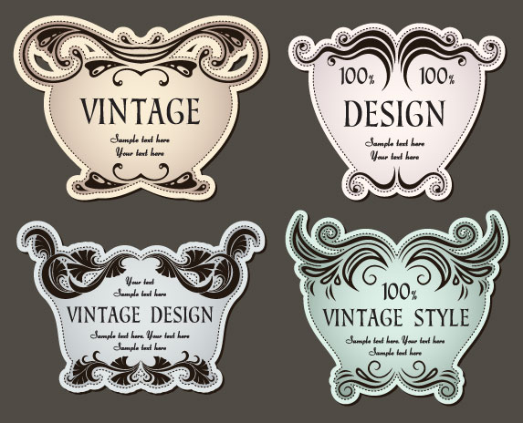 古典的なパターン ステッカー - 01