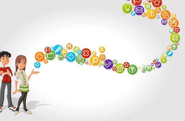 漫画のキャラクターの商業ベクター材料-3