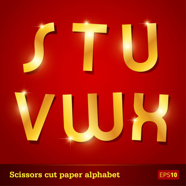 見せびらかすアルファベット 05 - ベクター素材