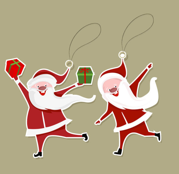 漫画のサンタ クロース タブ 02 - ベクター素材