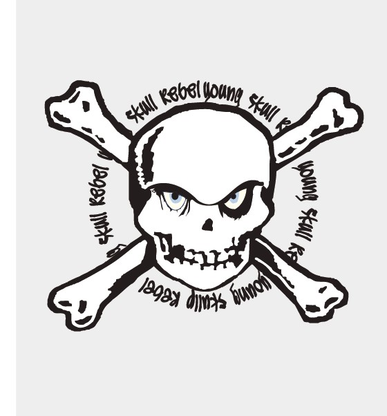 頭蓋骨のベクター スタンプ