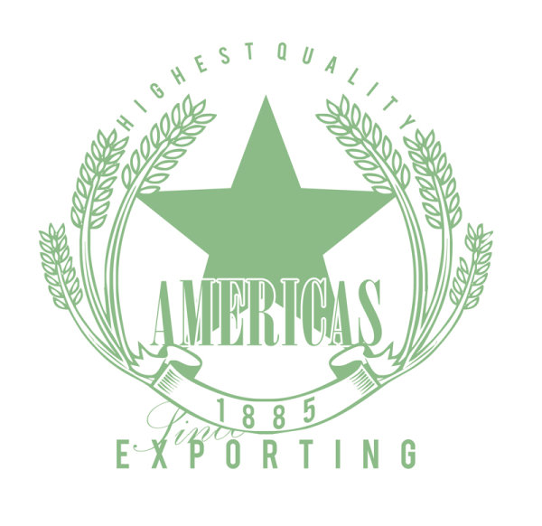 グリーン小麦バッジ ベクター