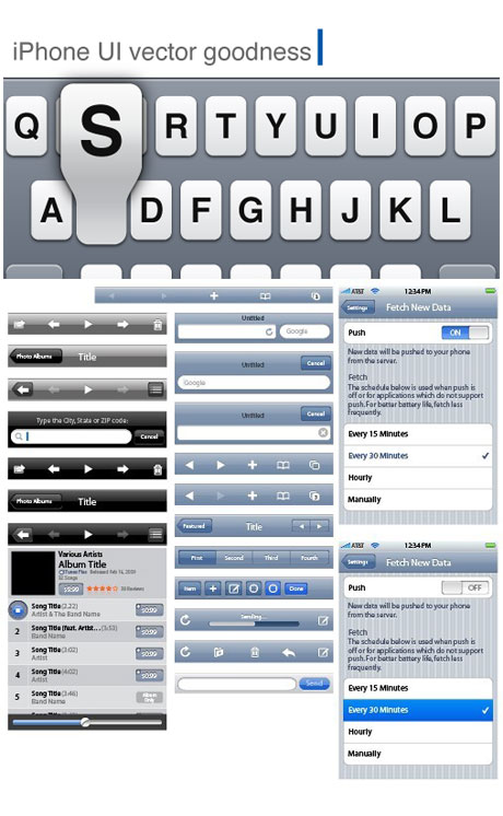 ユーザー インターフェイス設計ツールキット ベクター要素