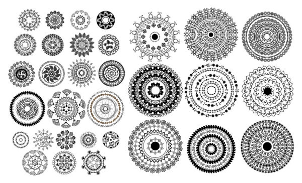 古典的な伝統的なパターン ベクター材料