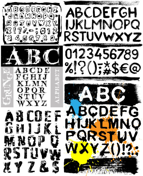 インク文字 - ベクター素材