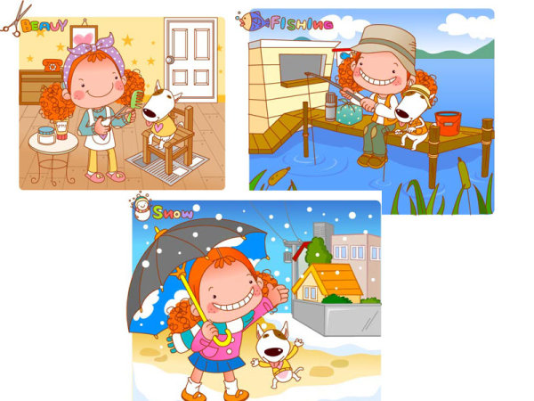 ベクター 15 住んでいる少女のバルク