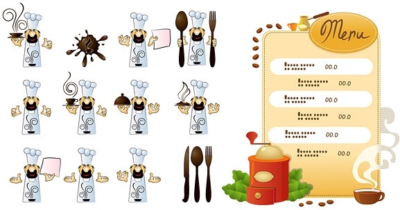 クック カフェ メニュー ベクター無料ベクター 726.21 KB