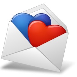 MailEnvelope 心 BlueRed 無料アイコン 68.89 KB