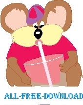 コアラを飲んでベクター漫画 - 無料ベクター