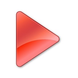 再生 1 ノーマル赤無料アイコン 33.47 KB