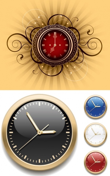 時計無料のベクター ベクター 3.93 MB