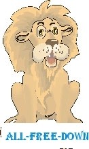 ライオンに座っている 2 ベクター漫画 - 無料ベクター