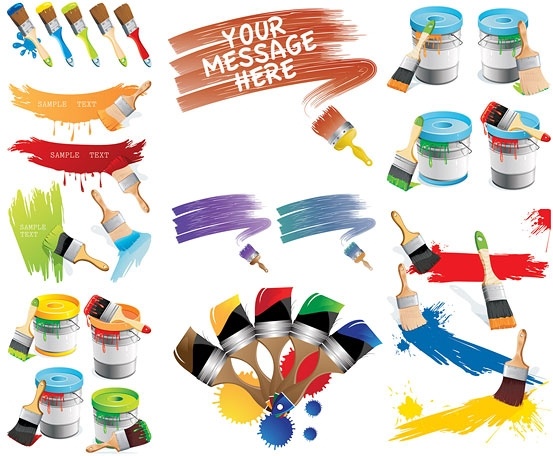 ペイント テーマ ベクター無料ベクター 1.96 MB