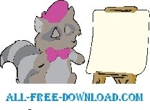 アライグマ アーティスト ベクター漫画 - 無料ベクター