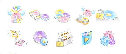 音楽 CD DVD ベクター アイコン - 無料ベクター