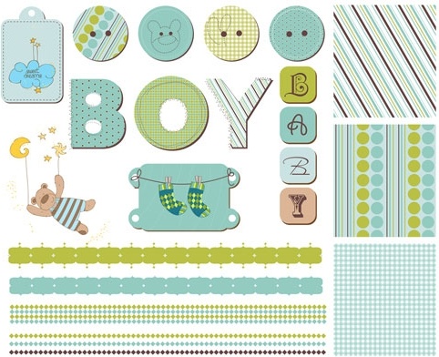 かわいい子要素ベクター無料ベクター 2.08 MB