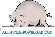 豚の掘削泥ベクター漫画 - 無料ベクター