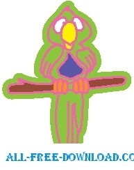 オウム 12 ベクター漫画 - 無料ベクター