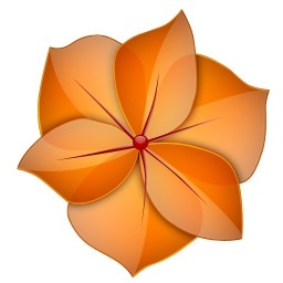オレンジ色の花の Vista のアイコン 無料のアイコン 無料素材イラスト ベクターのフリーデザイナー