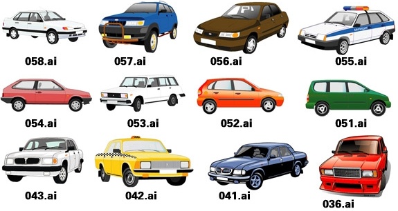 1 絶妙なさまざまな車ベクター無料ベクター 1.53 MB