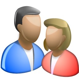 男と女ユーザーの Vista のアイコン - 無料のアイコン