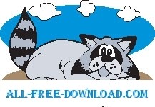 アライグマ 5 ベクター漫画 - 無料ベクター