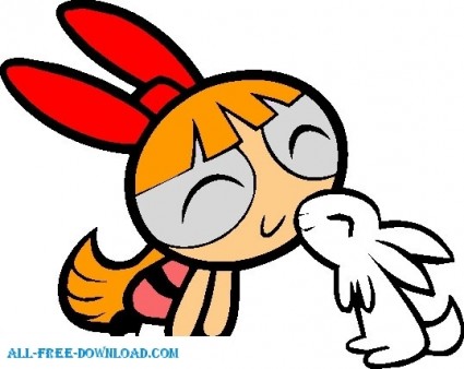 007 の花パワパフガールズ女の子ベクター漫画 - 無料ベクター