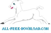 ラムを実行しているベクター漫画 - 無料ベクター