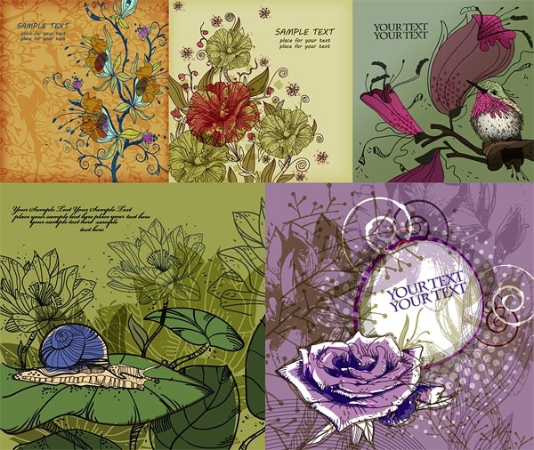 手染めの花ベクター無料ベクター 10.50 MB